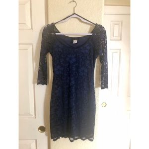 Navy blue lace dress